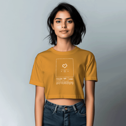 'It Was All Yellow' Crop Top - Covert