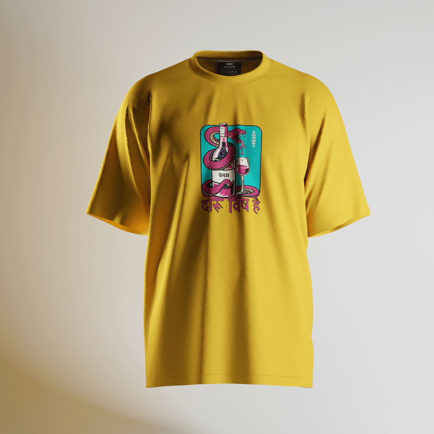 "Daaru ek Vish He" Oversized T-shirt - Covert