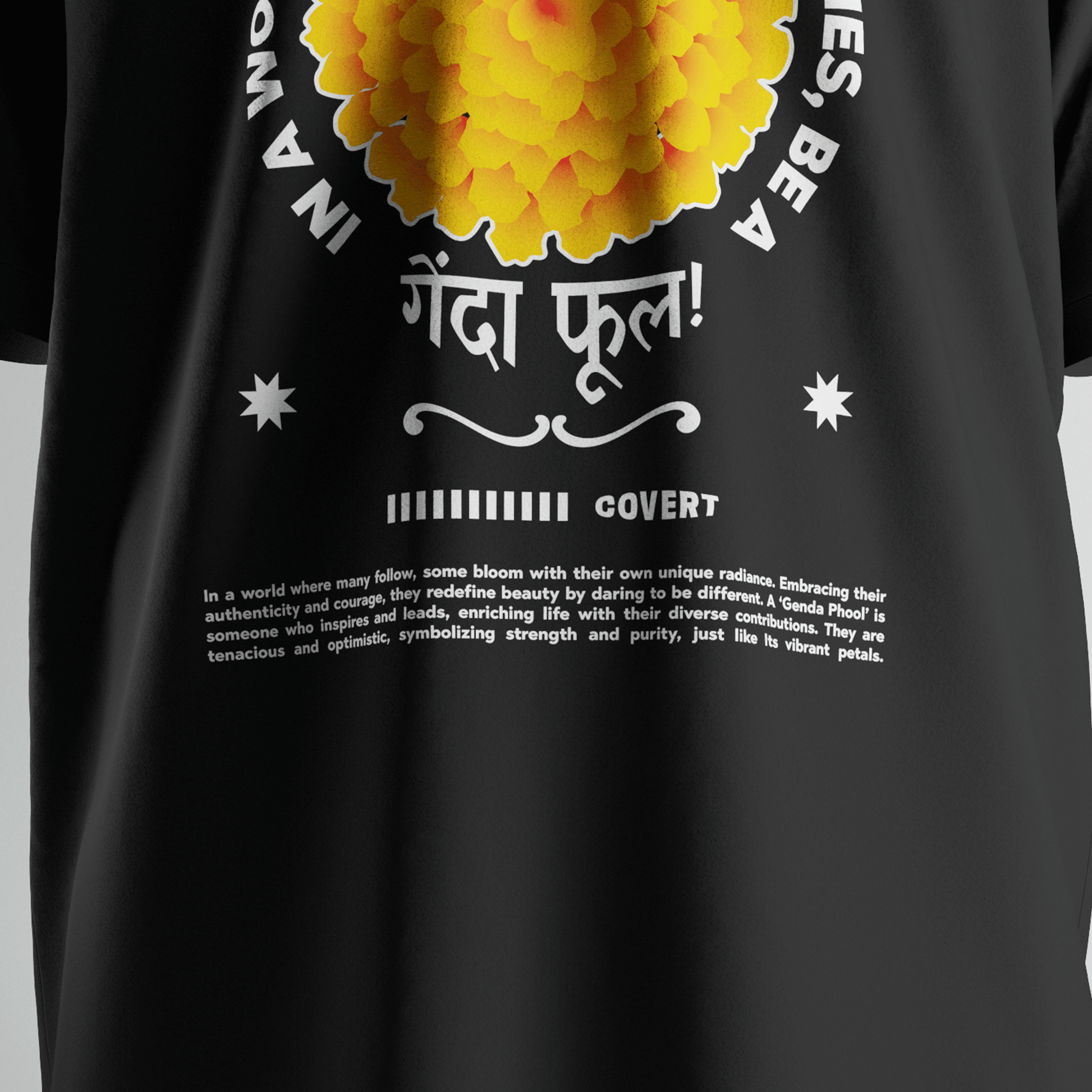 'Genda Phool' Oversized T-shirt - Covert