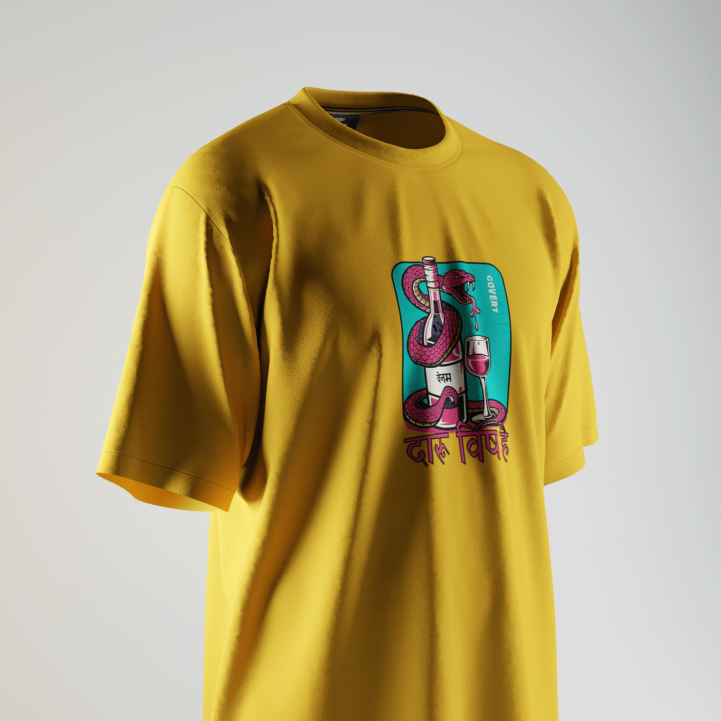 "Daaru ek Vish He" Oversized T-shirt - Covert