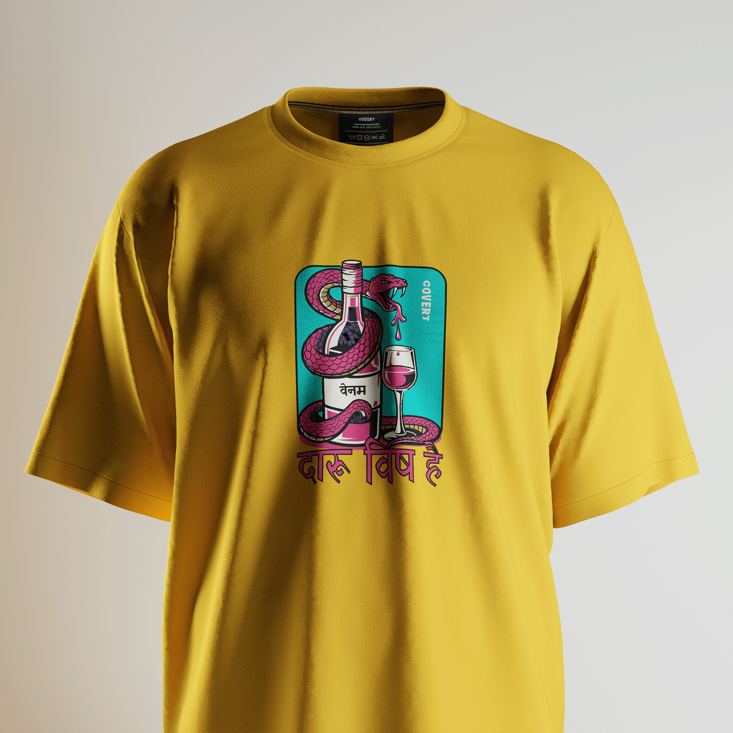 "Daaru ek Vish He" Oversized T-shirt - Covert