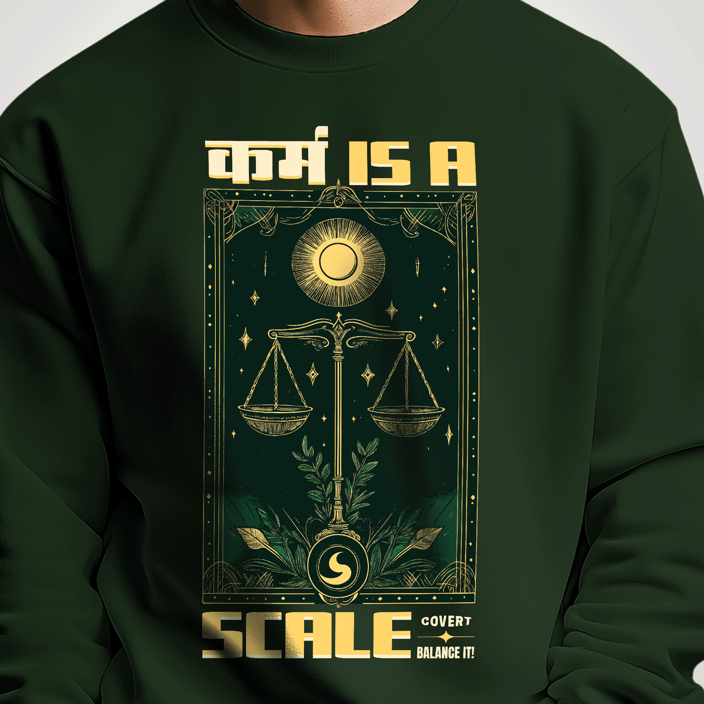 Karma Is A Scale Oversized Sweatshirt - Covert