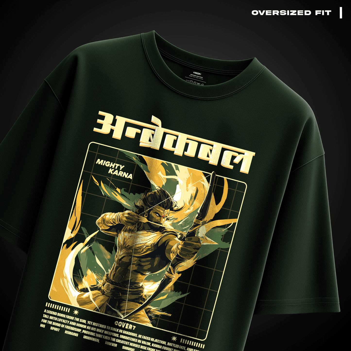 Karna: The Unbroken Warrior Oversized T-shirt - Covert