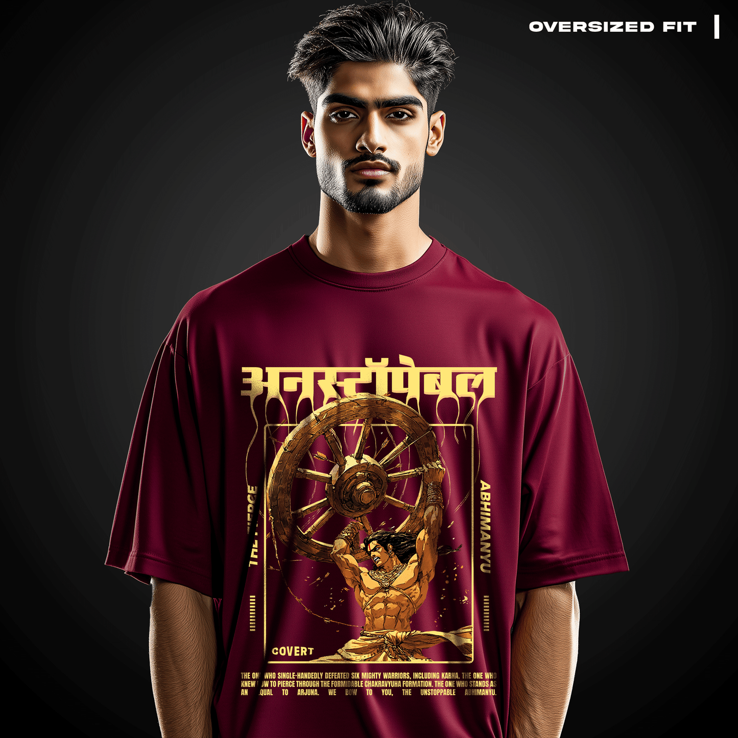 The Unstoppable Abhimanyu Oversized T-shirt - Covert