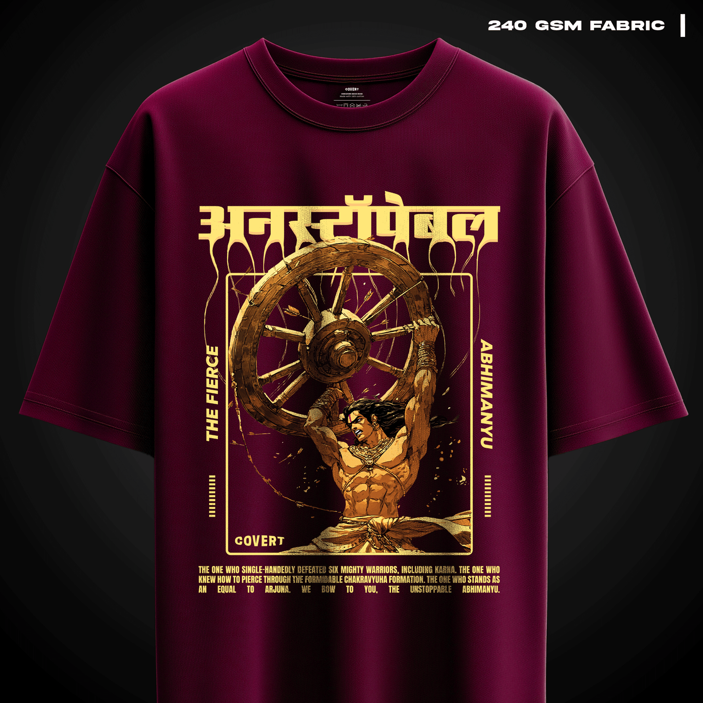 The Unstoppable Abhimanyu Oversized T-shirt - Covert