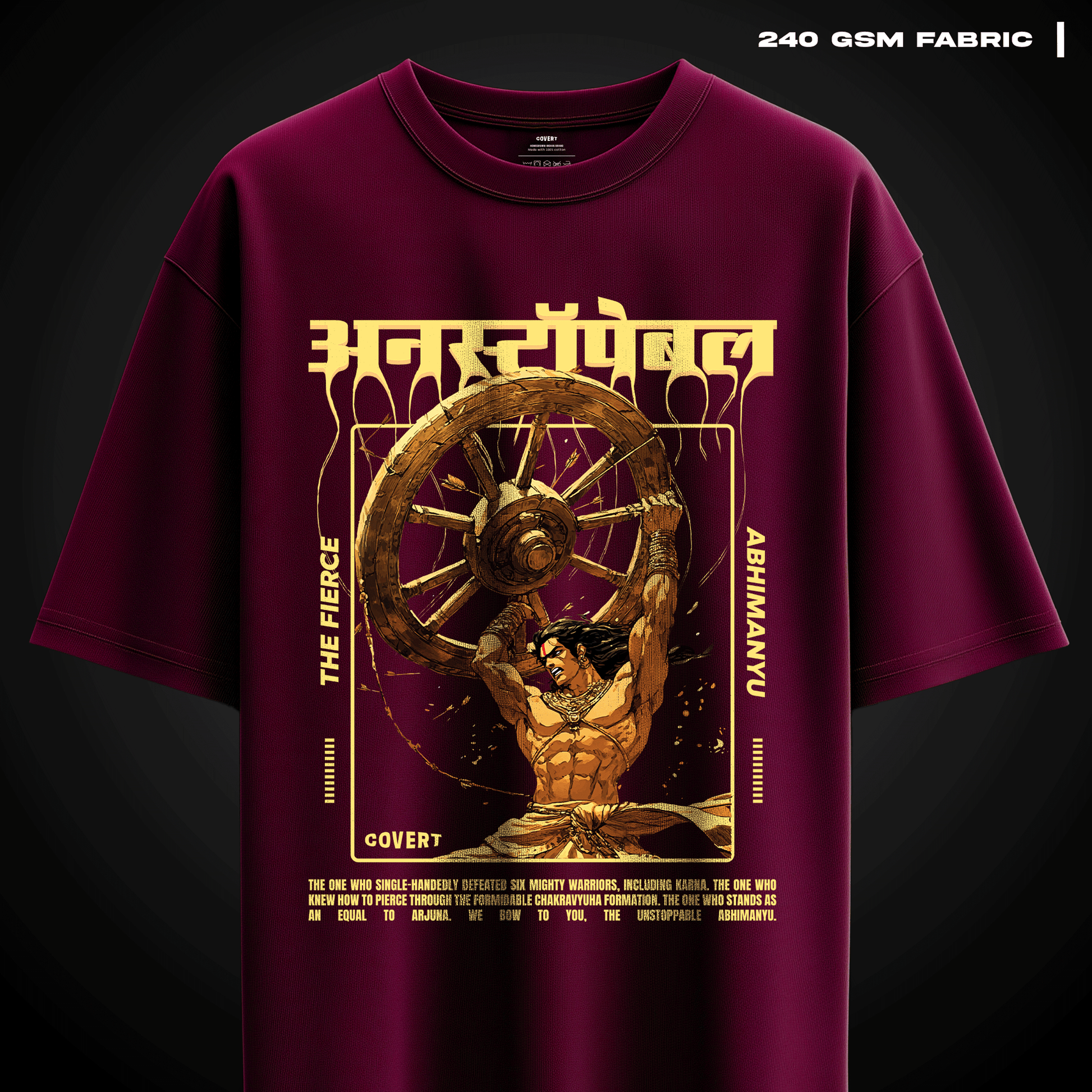 The Unstoppable Abhimanyu Oversized T-shirt - Covert